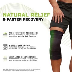 Green Drop Infused Compression Sleeve Knee Support, L/XL