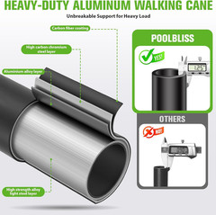 Walking Cane with LED Light for Women Men,Adjustable Folding Walking Canes for S