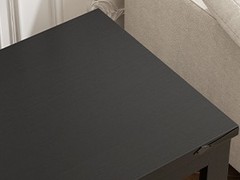 Black End Table, 20×20 Inch Square Side Table for Living Room, Large Wood Accent