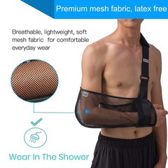 Mesh Arm Shoulder Sling – Medical Shoulder Immobilizer for Shower – Adjustabl…