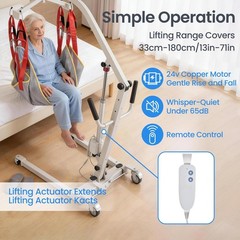 Electric Patient Lift Medical Transfer 510LBS Mobility Transfer Chair For Paraly