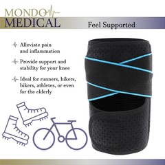 Mondo Medical Compression Sleeve Knee Brace – 12 to 15.5in Adjustable Knee Brace