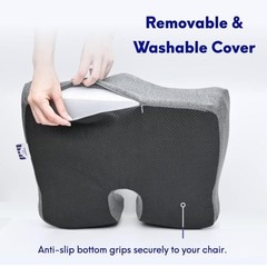 C CUSHION LAB Patented Pressure Relief Seat Cushion for Sitting, Black, OB