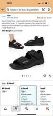 Vive Healing Shoes, Pair of Medical-Surgical Shoes, XS ,Black, Square Toe