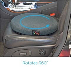 NOVA Swivel Seat Cushion for Car or Chair, 360 Degree Pivot Disc for Easy Tra…