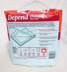 Vintage SEALED Depend Underpads Bed Size Adult 18 Pack 1990 Estate New