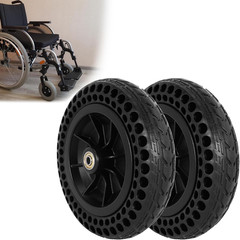 8″x 1.8″ Electric Wheelchair Front Casters – 8 Inch Honeycomb Solid Tire Wheel A