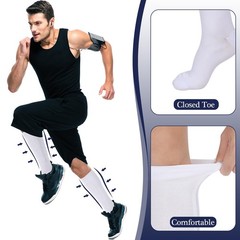 Tarpop 4 Pairs Men Zipper Compression Socks Colorful XX-Large, Classic Color