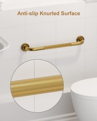 20 Inch Bronze Grab Bars | 2 Pack | Anti-Slip Grip | Elder Senior Safety