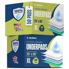 23″x36″ Disposable Underpads for Adults, Kids, Pets, Ultra Absorbent, 50 Count
