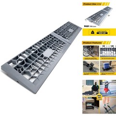 Modular Threshold Ramp for Doorways Indoor Solid 3000Lb Capacity Two Piece Set