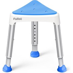 Triangular Shower Chair Adjustable Height Non-Slip Stool 400 lbs Capacity New