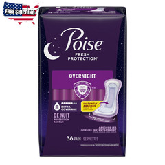 Overnight Incontinence & Postpartum Pads for Bladder Leaks, 8 Drop, 36 Count👌✅