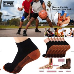 Copper Compression Socks Arch Ankle Sport Support Plantar Fasciitis Men Women US