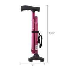 Adjustable Folding Cane W/ Stabilizing Technology & 360 Degree Pivot Head New
