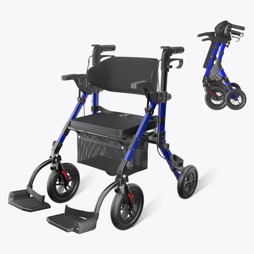 Z51 Rollator Walkers with Seat Blue