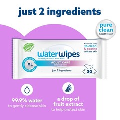 3 Pack WaterWipes for Adults – 90 Sensitive XL Wipes, 99.9% Water, Daily Use New