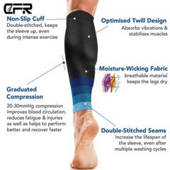 Pair Sport Calf Brace Sleeve Support Shin Splints Leg Compression Socks Running