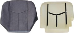 Front Driver Side Bottom Replacement Seat Cover Cloth Dark Gray and Bottom Foam