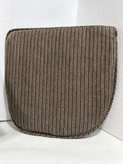 Nikita Brown Non Slip Heel Cushions Pair Ribbed Fabric Padded Insoles
