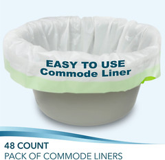 Tidycare Commode Liners for Bedside Portable Toilet Chair Bucket | Value Pack of