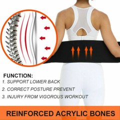 Waist Trimmer Exercise Wrap Belt Burn Fat Sweat Weight Loss Sport Body Shaper