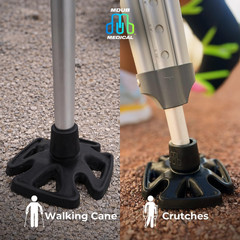 All Terrain Cane Tips 4×4 Heavy Duty Rubber Self-Standing 3/4 Inch 2 Pack
