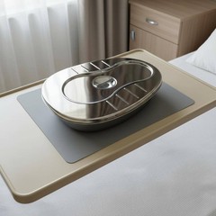 Stainless Steel Bedpan Easy to Clean Healthcare Reusable for Patients, Elderly