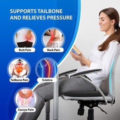 Gel Seat Cushion, Double Thick Egg Gel Cushion for Pressure Pain Relief, Brea…