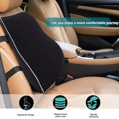 Truck Driver Seat Cushion Memory Foam Lumbar Back Support for Office Chair Car