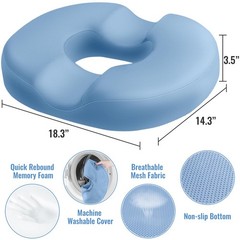 CloudBliss Donut Pillow Seat Cushion Chair Pad for Tailbone Pain Relief and