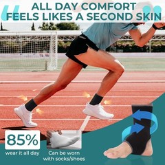 Ankle Support Sleeve 1 Unit – Open Heel, Light, Elastic & Breathable Knitted …