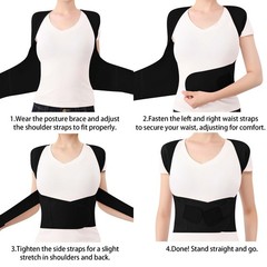 Cmipeob Posture Corrector for Women and Men Plus Size Full X-Large, Black