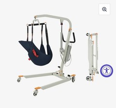 Upgrade Foldable Electric Patient Lift, Medical Transfer, 440LBS, AY02