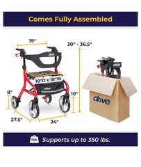 Drive Medical Nitro Sprint Foldable Rollator Walker