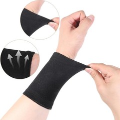 2 Pairs Elastic Wrist Compression Sleeve, Nylon Wristbands Brace for Support Wri