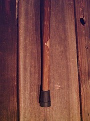 walking stick BLACK WATER BUFFALO handle for smaller sized hands MADE IN THE USA