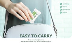 Premium Disposable Compressed Face Towels Tablets, 100% USDA Biobased Quick Dry
