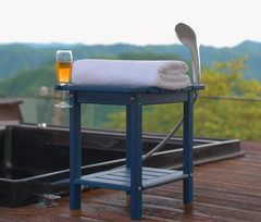 HDPE Shower Stool Bathroom Bench with Storage Shelf Water Resistant