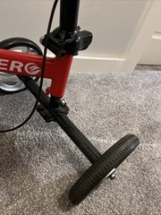 ELENKER Red/Black 4-Wheel Knee Walker Scooter, Adult, Handbrakes