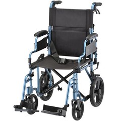 NOVA Medical Products Lightweight Transport Chair with 12″ Rear Wheels,…