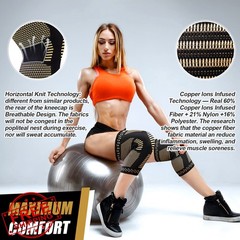 NEENCA Copper Knee Braces for Knee Pain Relief – 2 Pack Knee Sleeves Set for …