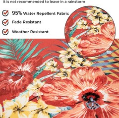 Patio Bench Cushion Covers for 48x18x3 Inch (1 Count), A Sadira Chili Haze