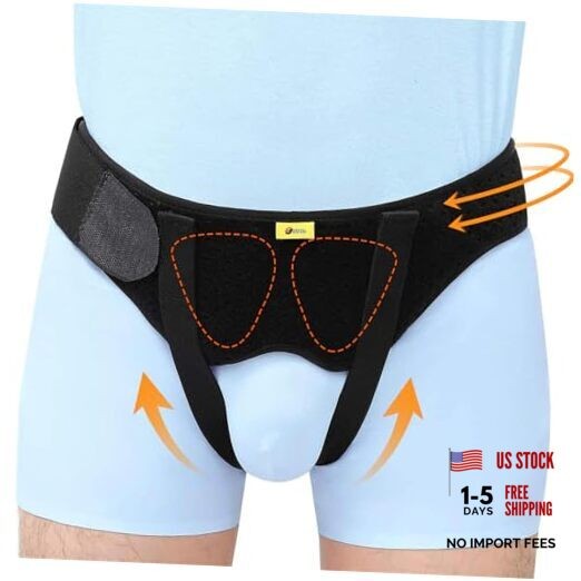 Hernia Belt for Men Hernia Support Truss for Single/Double Medium (Pack of 1)