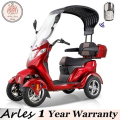 1000W Heavy Duty 4 Wheels Mobility Scooter w/ Roof 40 Miles 15 MPH for Seniors