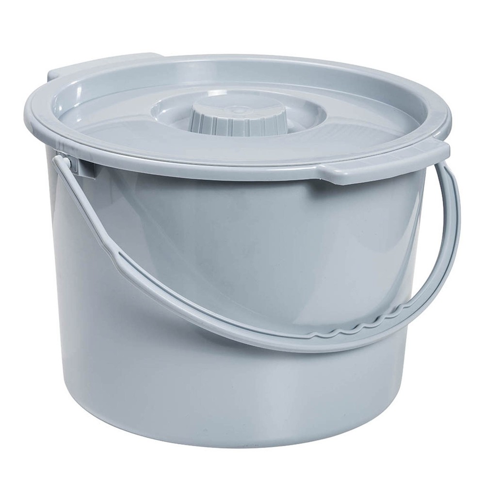 drive 11108 Commode Bucket 12 Quart With Metal Handle And Cover 1 Ct