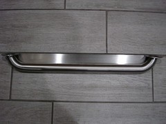 ASI 10-165, 304 S/S Straight Smooth 24″ W 1-1/4″. O.D. w/Closure Plate Grab Bar