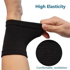 1 Pair Black Wrist Compression Sleeve Elastic Wrist Support Brace for Sports