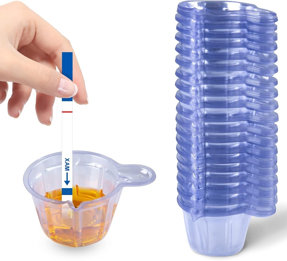 200 Pack Disposable Urine Cups, 40 ml plastic urine cups, for pregnancy test,