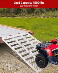 Aluminum Tri-Fold Motorcycle/ATV Loading Ramp 1500LB Rust-Resistant 76x50in